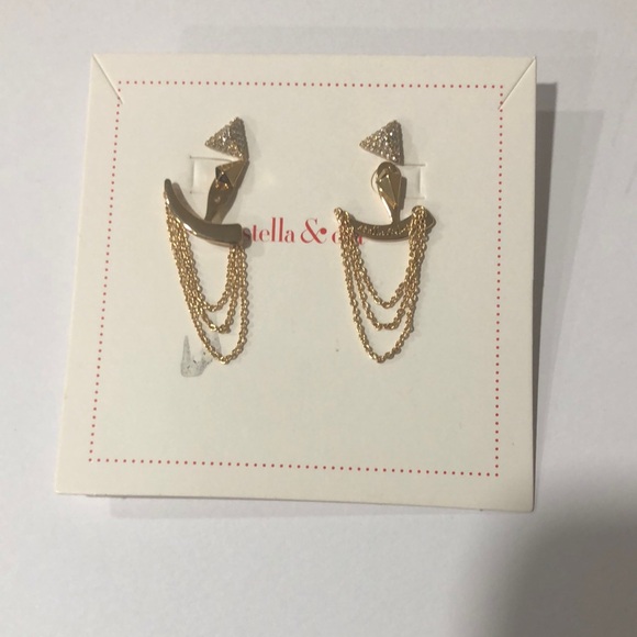 Stella & Dot Jewelry - Stella & Dot Gold Drape Ear Cascade Chain Earrings